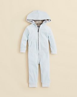 Burberry Infant Boys' Jocko Velour Hooded Coverall   Sizes 3 24 Months's