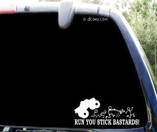 Run you stick bastards    funny chevy dodge ford 4x4 decal 