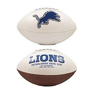 Detroit Lions Embroidered Signature Series Football  Sports Related Collectible Footballs  Sports & Outdoors