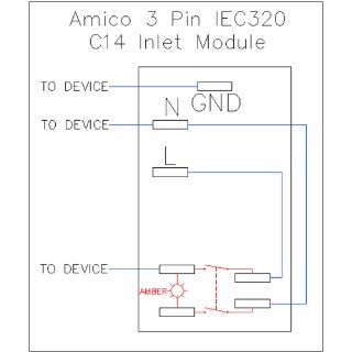 Inlet Module Plug Fuse Switch Male Power Socket 10A 250V 3 Pin IEC320 C14 Electronics