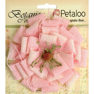 Textured Elements Burpap Blossom Large 4in pink