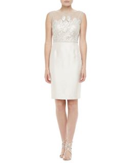 Womens Sleeveless Lace Cocktail Dress   Kay Unger New York   Pearl (4)