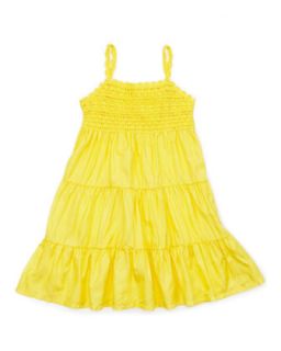 Crochet Detail Sleeveless Sundress, Maitai Yellow, 2T 3T   Ralph Lauren