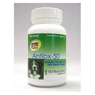 Vetri Science Laboratories Antiox 50 Supplement for Pets, 90 Count  Pet Antioxidant Nutritional Supplements 