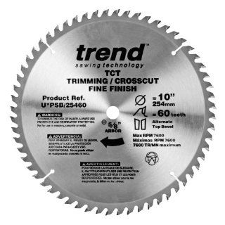 Trend PSB/25460 Professional Saw Blade 10 Inch by 60 Tooth, 5/8 Inch Bore Fine Finish Saw Blade   Circular Saw Blades  