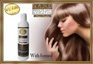 Nano Technology Brazilian Keratin Treatment professional system Effective for afro resistant hair Amazing results WHITH FORMOL 8oz  Hair And Scalp Treatments  Beauty