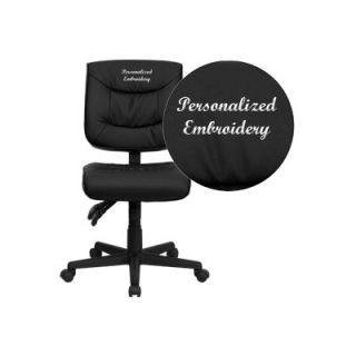 FlashFurniture Personalized Mid Back Leather Multi Functional Task Chair GO 1