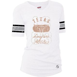 SOFFE Womens Texas Longhorns Drop Tail Football Alternate Logo Short Sleeve T 