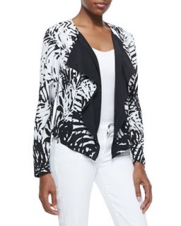 Womens Tropical Printed Cascade Jacket   Indikka   White/Black (X LARGE (16))
