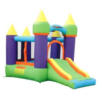 Bounceland Magic Castle Bounce House Inflatable Bouncer   Green/ Purple/ Yellow