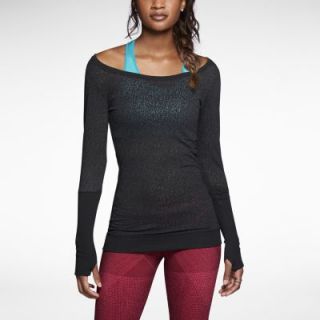 Nike Signal Mezzo Long Sleeve Womens Training T Shirt   Black