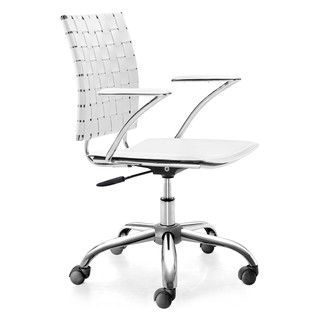 Criss Cross White Office Chair