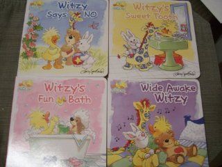 Little Suzy's Zoo Set of 4 Board Books, 7" X 7" Each ~ Witzy's Fun Bath, Wide Awake Witzy, Witzy Says No, Witzy's Sweet Tooth Toys & Games