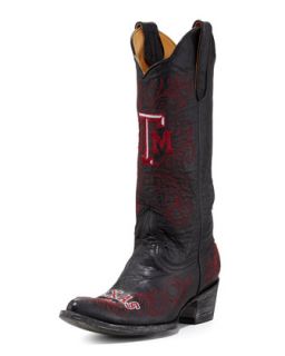 Texas A&M Tall Gameday Boots, Black   Gameday Boot Company   Black (39.5B/9.5B)