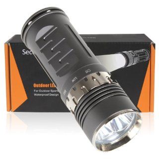 SecurityIng� Super Bright 3 x CREE XM T6 LED Lamp lighting Flashlight, 4 Modes 3800 Lumens Cree LED 18650 Rechargeable Battery Flashlight, Hight Quality Cree LED Lighting Lamp Torch for Indoor/Outdoor Activities Like Cmaping, Hiking, Hunting etc   Basic 