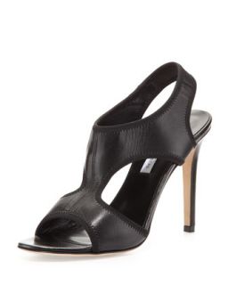 Urban Elastic Leather Sandal, Black   Diane von Furstenberg   Black (41.0B/11.