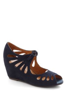 Jeffrey Campbell Cutout Cookie Wedge in Blueberry  Mod Retro Vintage Heels