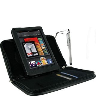 rooCASE Executive Portfolio Leather Case & Stylus for  Kindle Fire Tablet