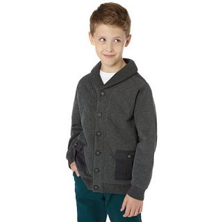 Baker by Ted Baker Boys grey quilted sweat cardigan