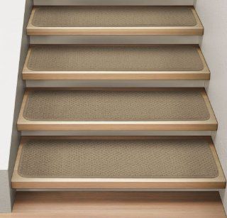 Set of 12 Attachable Indoor Carpet Stair Treads   Camel Tan   8 In. X 30 In.   Several Other Sizes to Choose From   Stairs Runner