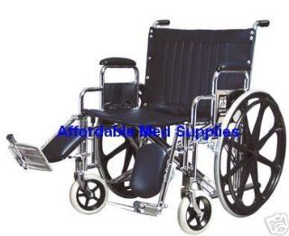 Deluxe Extra Wide Adult WheelChair With Elevating Legrests   Several Wheel Chair Features Health & Personal Care