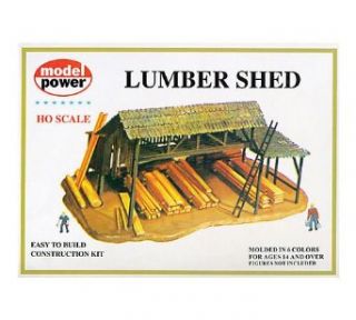 Model Power HO Scale Building Kit   Lumber Shed Toys & Games