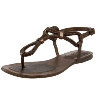 Kenneth Cole REACTION Women's Shes A Gem Flat Thong Sandal, Bronze, 9.5 M US Shoes
