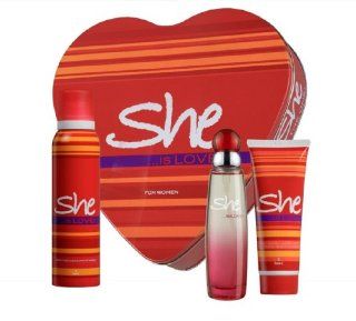 Hunca She Gift Set, (Perfumeedt, Deodorant, Body Lotion), Love, 16 Ounce  Beauty