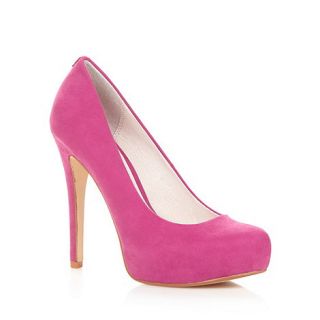 Faith Dark pink high heeled court shoes