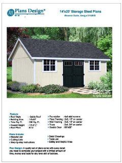 How To Build A Storage Shed 14' x 20' Reverse Gable Roof Style Design # D1420G, Material List Included   Woodworking Project Plans  