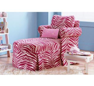 Chaise Lounge (PINK ZEBRA MICROFBR)   Childrens Chairs