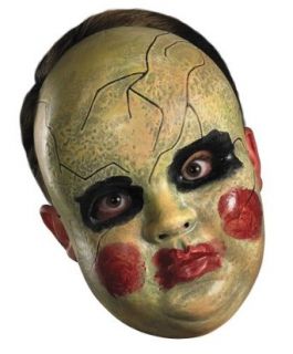 Smeary Doll Face Mask (As Shown;One Size) Clothing