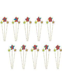 Number 4 Candle and Stars on a Stick Toys & Games