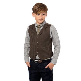 J by Jasper Conran Boys brown tweed waistcoat set