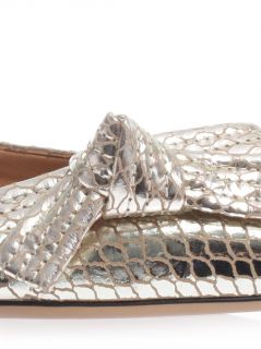 Metallic leather point toe flats  Isabel Marant  