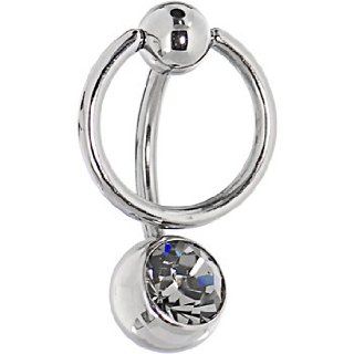 Black Dusk Enslaved BCR Belly Ring MADE WITH SWAROVSKI ELEMENTS Body Piercing Rings Jewelry