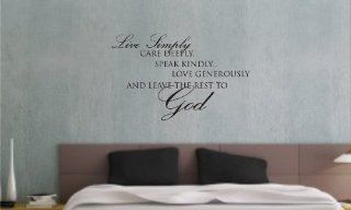 Newsee Decals Live simply, care deeply, speak kindly, love generously, and leave the rest to God. Vinyl wall art Inspirational quotes and saying home decor decal sticker  