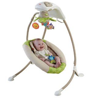 Fisher Price Deluxe Cradle 'n Swing, Rainforest Friends  Stationary Baby Swings  Baby