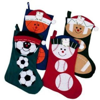 18" Sports Theme Christmas Stocking, 4 Styles (CONTACT SELLER TO SPECIFY)   Christmas Decor