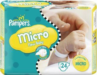 Pampers Windeln New Baby Gr.0 Micro 1 2.5kg Tragepackpack, 24 Stck Drogerie & Körperpflege