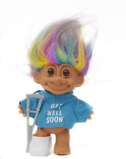 My Lucky Get Well Soon 6" Troll Doll w/ Crutch and Cast Toys & Games
