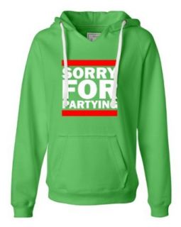 Womens Sorry For Partying Funny Rob Gronkowski Gronk Inspired Deluxe Soft Fashion Hooded Sweatshirt Hoodie Clothing