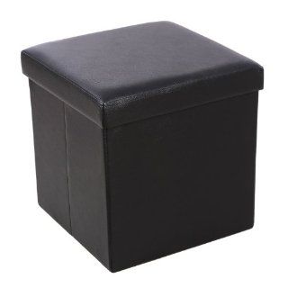 Songmics 38x38x38 cm Faltbarer Sitzhocker Sitzwrfel Aufbewahrungsbox E1 Standard MDF / PU Leder LSF101 Küche & Haushalt
