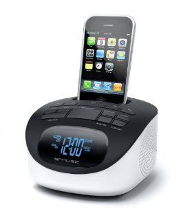 Muse M 103IP Uhrenradio mit iPhone/iPod Dockingstation (Dual Alarm, AUX Eingang) schwarz Heimkino, TV & Video