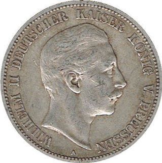 5 Mark Deutsches Kaiserreich, 1903 A, "Wilhelm II., Knig von Preuen" (Jger 104) SS/VZ Spielzeug