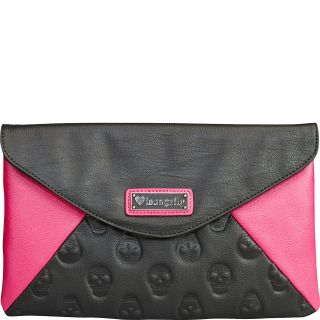 Loungefly Skull Emboss Colorblock Black/Pink Clutch
