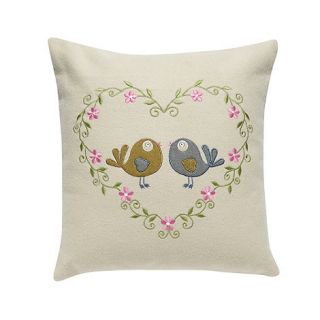 Natural Love Birds cushion