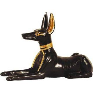 Anubis als Hund gyptischer Gott Lnge 14cm schwarz/gold Deko Figuren Küche & Haushalt