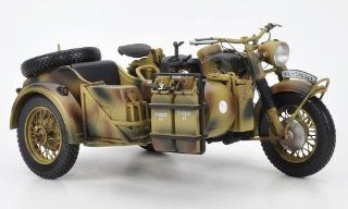 BMW R75 mit Beiwagen, Wehrmacht, 1941, Modellauto, Fertigmodell, Schuco 110 Spielzeug