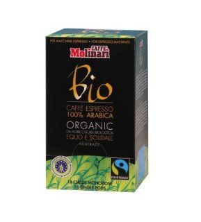 Molinari 100% Bio Arabica 18 Pads, 1er Pack (1 x 125 g) Lebensmittel & Getrnke